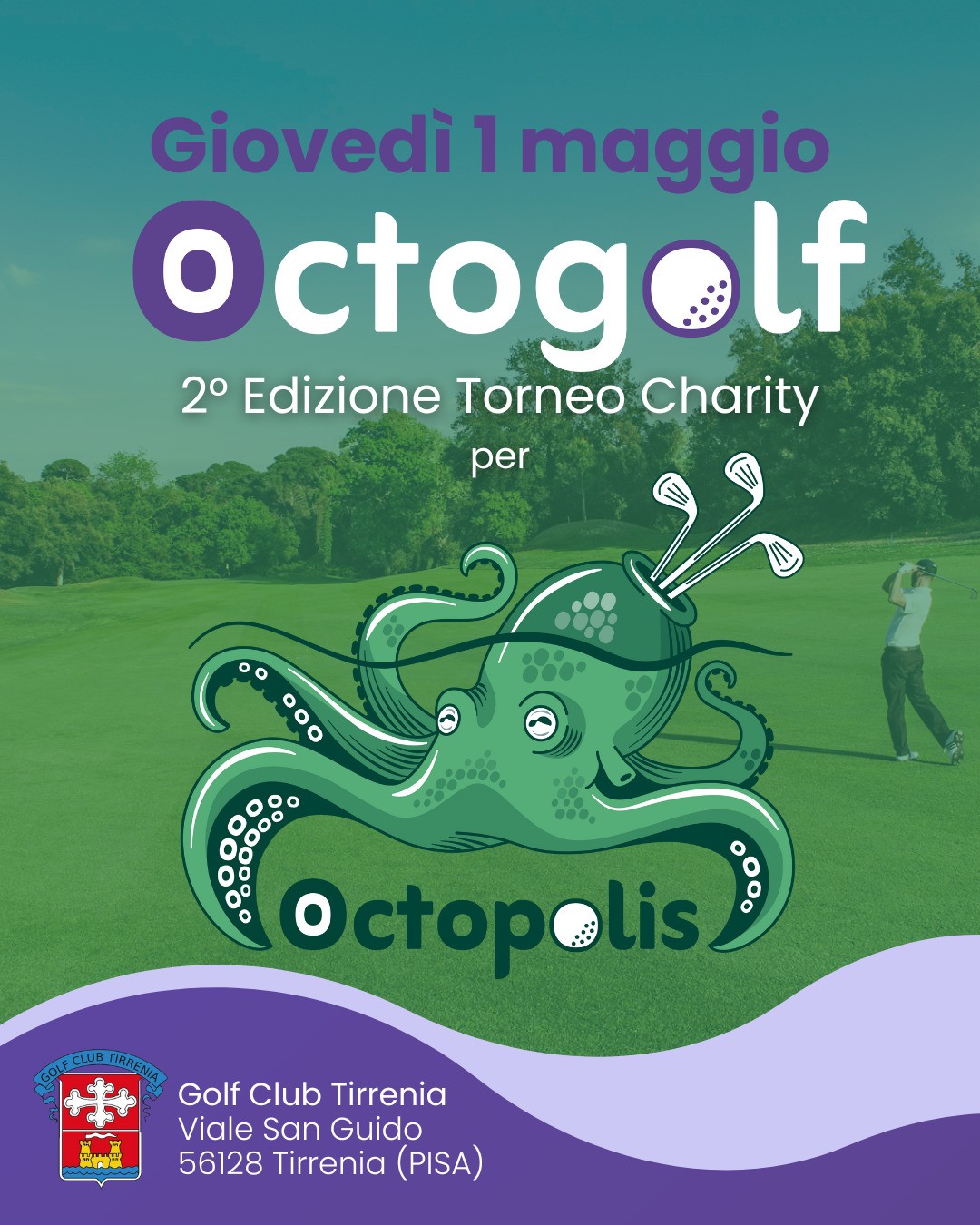 Giovedì 1 Maggio evento benefico Octogolf