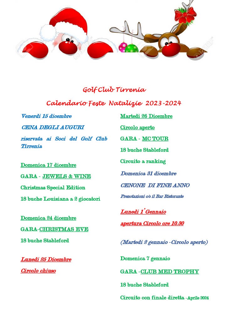 Calendario Feste 2023-2024